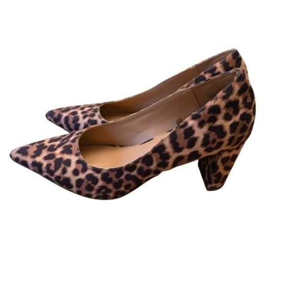 Lane Bryant Women's Leopard Print Pointed Toe Pumps 2.5" Heels Shoes Size 8W - Picture 5 of 16